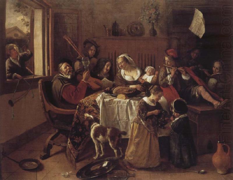 Jan Steen The cheerful family china oil painting image